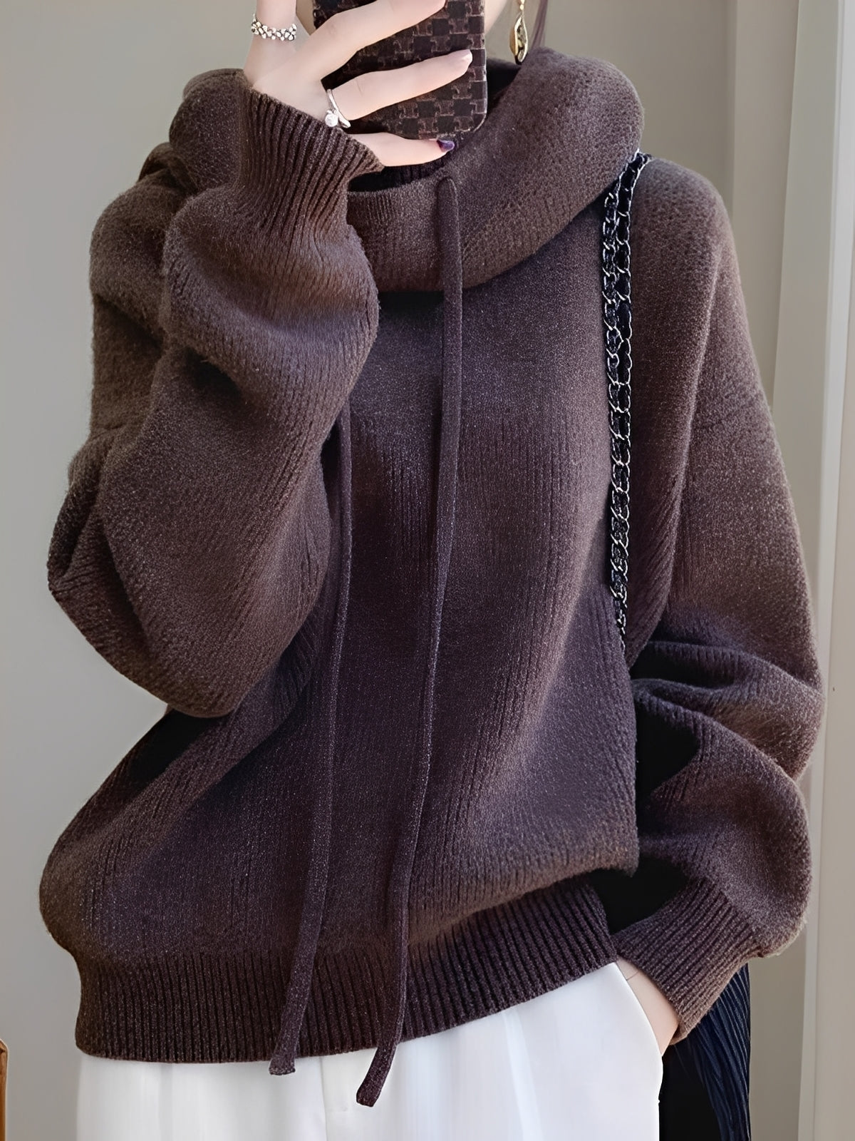 Roxane - Ζεστό, απαλό μάλλινο hoodie για γυναίκες