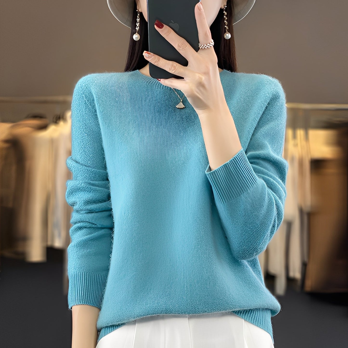 Cheyanne - Κομψό πουλόβερ κασμίρ για γυναίκες