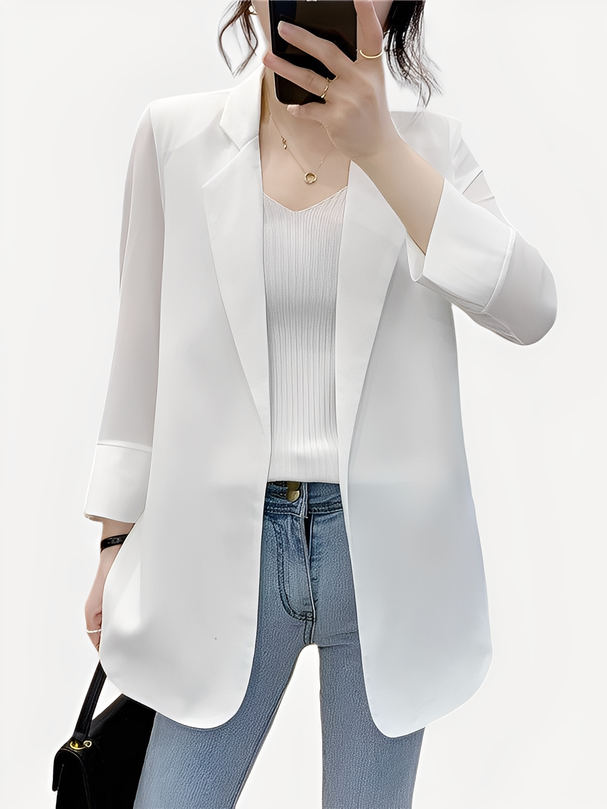 Joselyn - Elegant knitted structured jacket for women