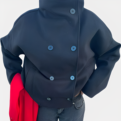 Carolyn - Elegant single-button wool blazer for women