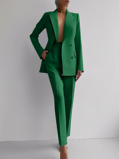 Nydia - Φορμαλιστικό Slim-Fit Σετ από Σακάκι και Παντελόνι για Γυναίκες