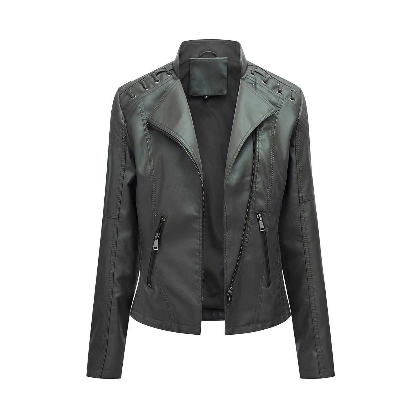 Narelle - Stylish, slim short leather jacket for women