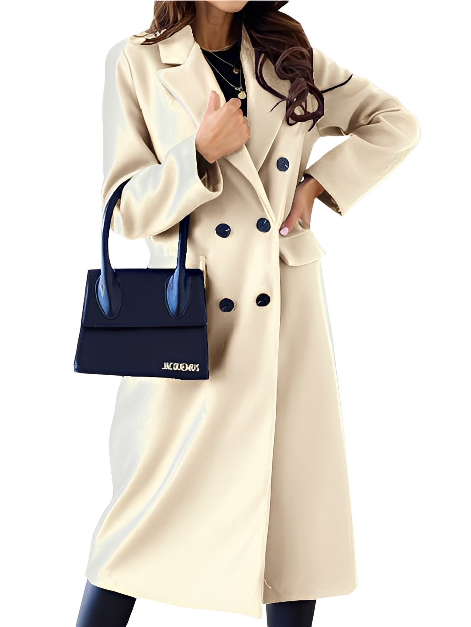 Jocelin - Elegant and warm double wool coat for women