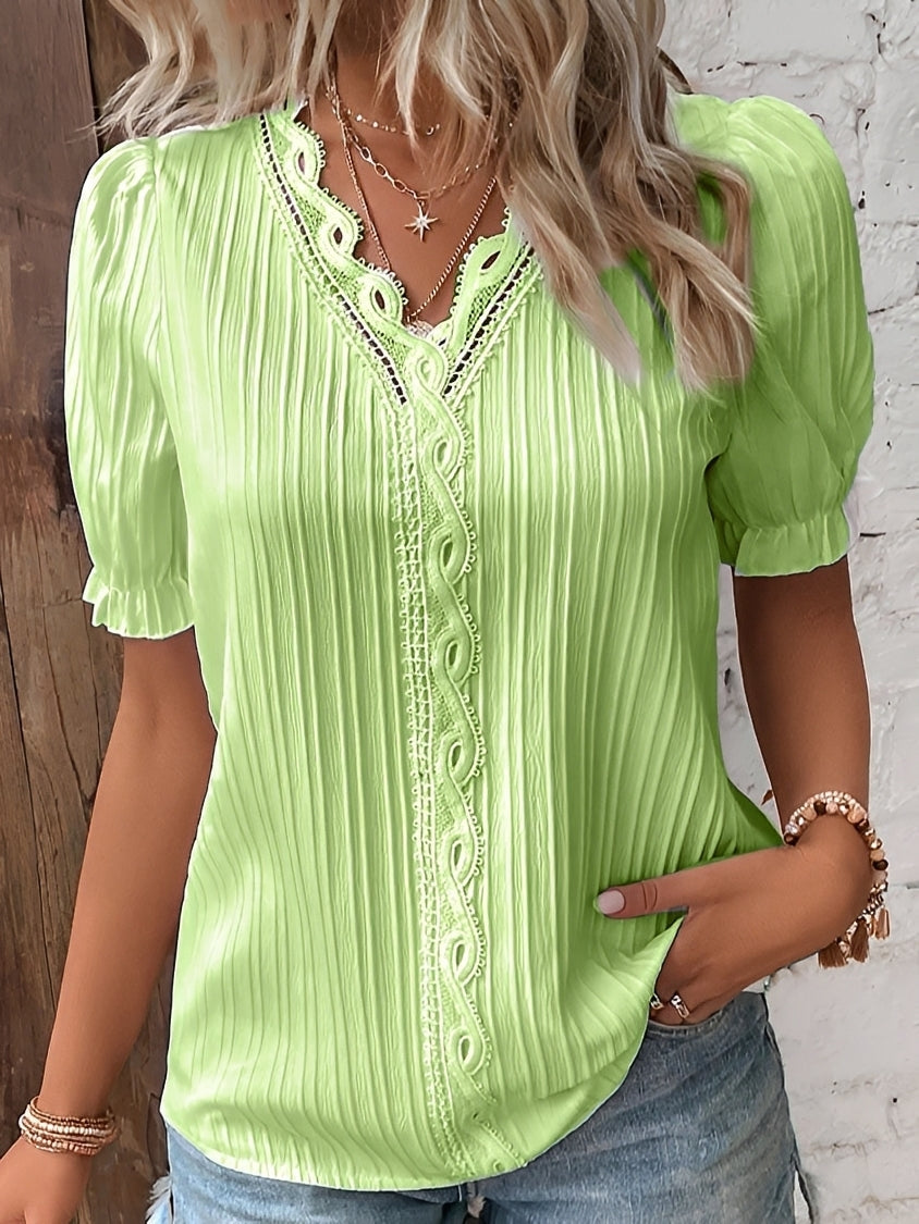 Kristina - Stylish blouse with V-neck for women