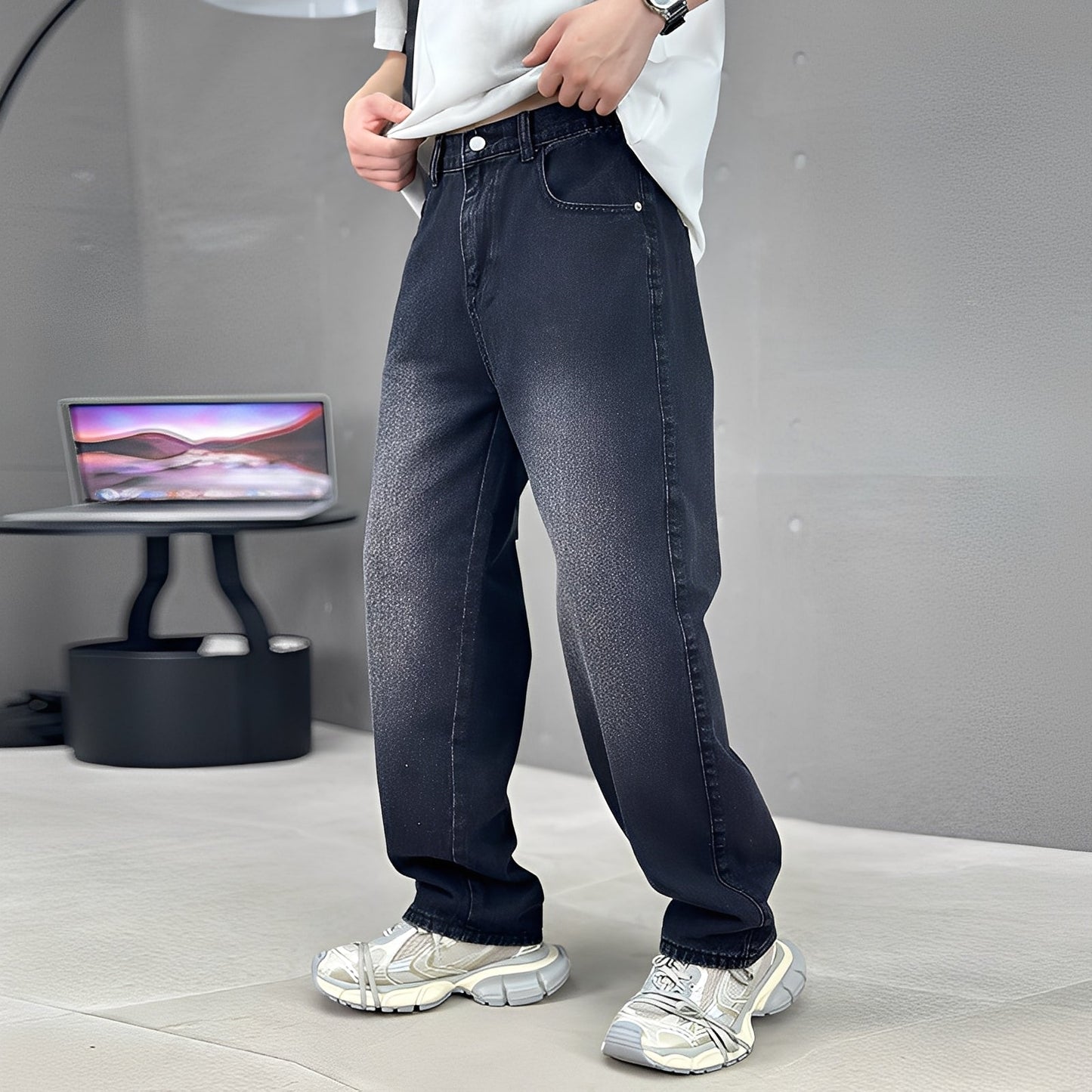 Wendell - Στιλάτα παντελόνια με φαρδιά γραμμή για άνδρες