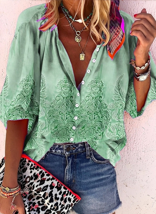 Kristina - Colorful, loosely fitting blouse for women