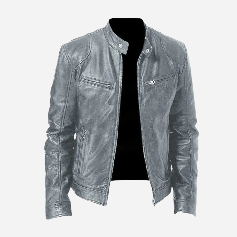 Norris - Casual and Fitted Men's Leather Jacket