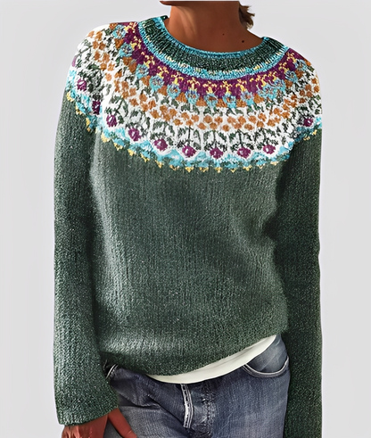 Christal - Κομψό, χαλαρά κομμένο μάλλινο πουλόβερ για γυναίκες