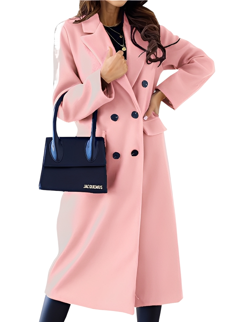 Jocelin - Elegant and warm double wool coat for women