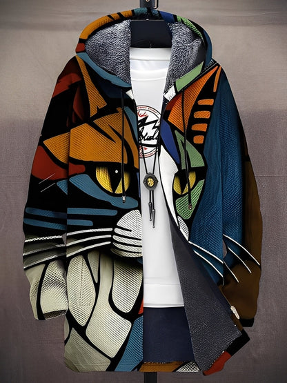 Trenton - Στιλάτη τυπωμένη ζακέτα με κουκούλα για άνδρες