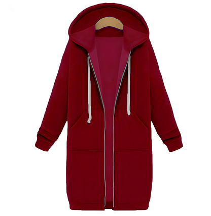 Jasmin - Relaxed, thick, short-length hooded jacket