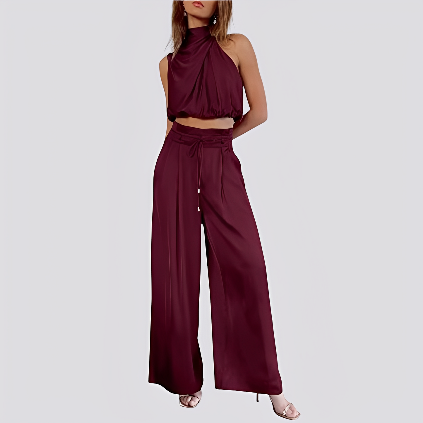 Laura - Casual, loose-fitting set with wide leg for women