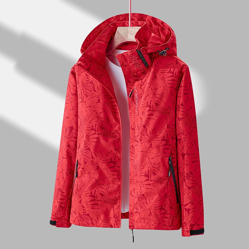 Emmaline - Stylish printed outdoor jacket with hood for women