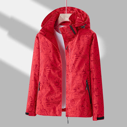Emmaline - Stylish printed outdoor jacket with hood for women