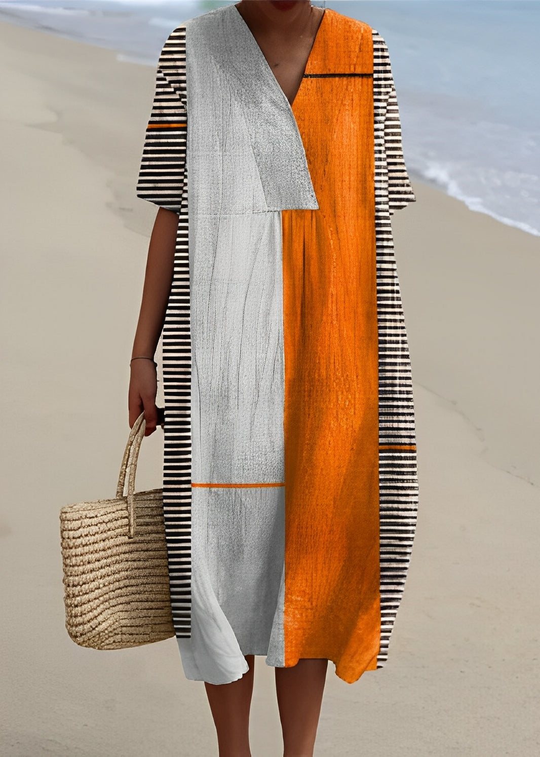 Leilani – Elegant V-Neck Dress for Women