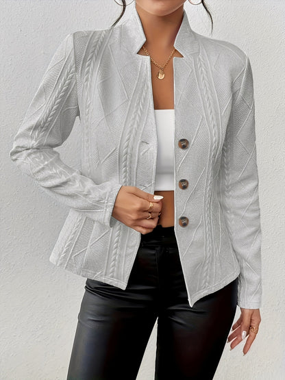 Lorraine - Everyday single-button coat for women