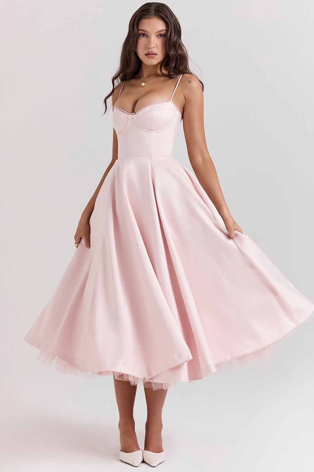 Leona - Elegant Satin Dress for Festivities
