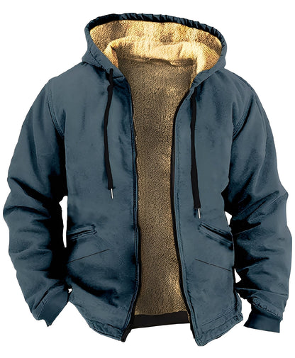 Mervin - Kolorowa aksamitna bluza z kapturem dla mężczyzn