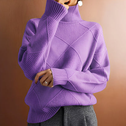 Morgan - Κομψό πουλόβερ με ζιβάγκο από κασμίρ για γυναίκες