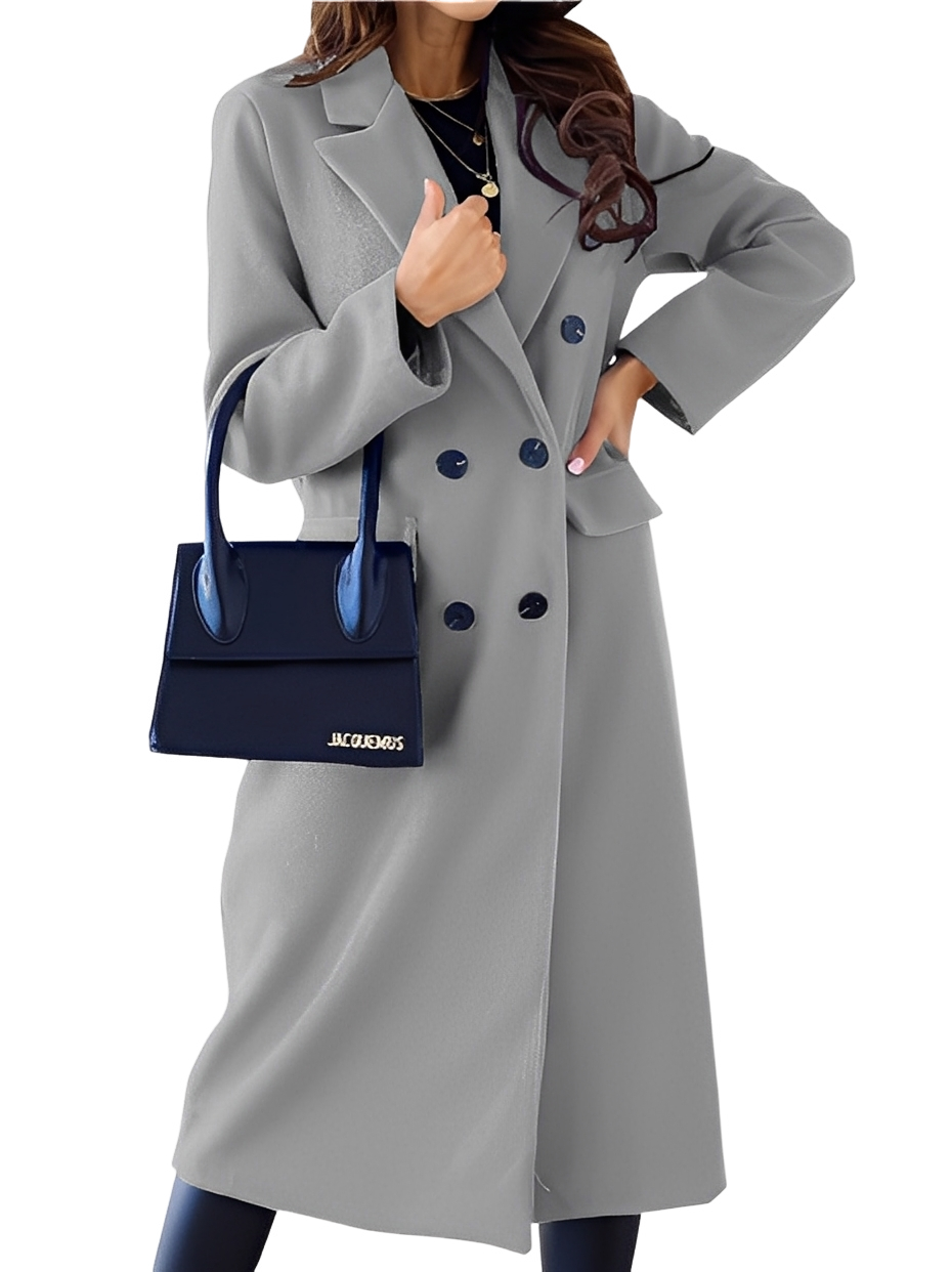 Jocelin - Elegant and warm double wool coat for women