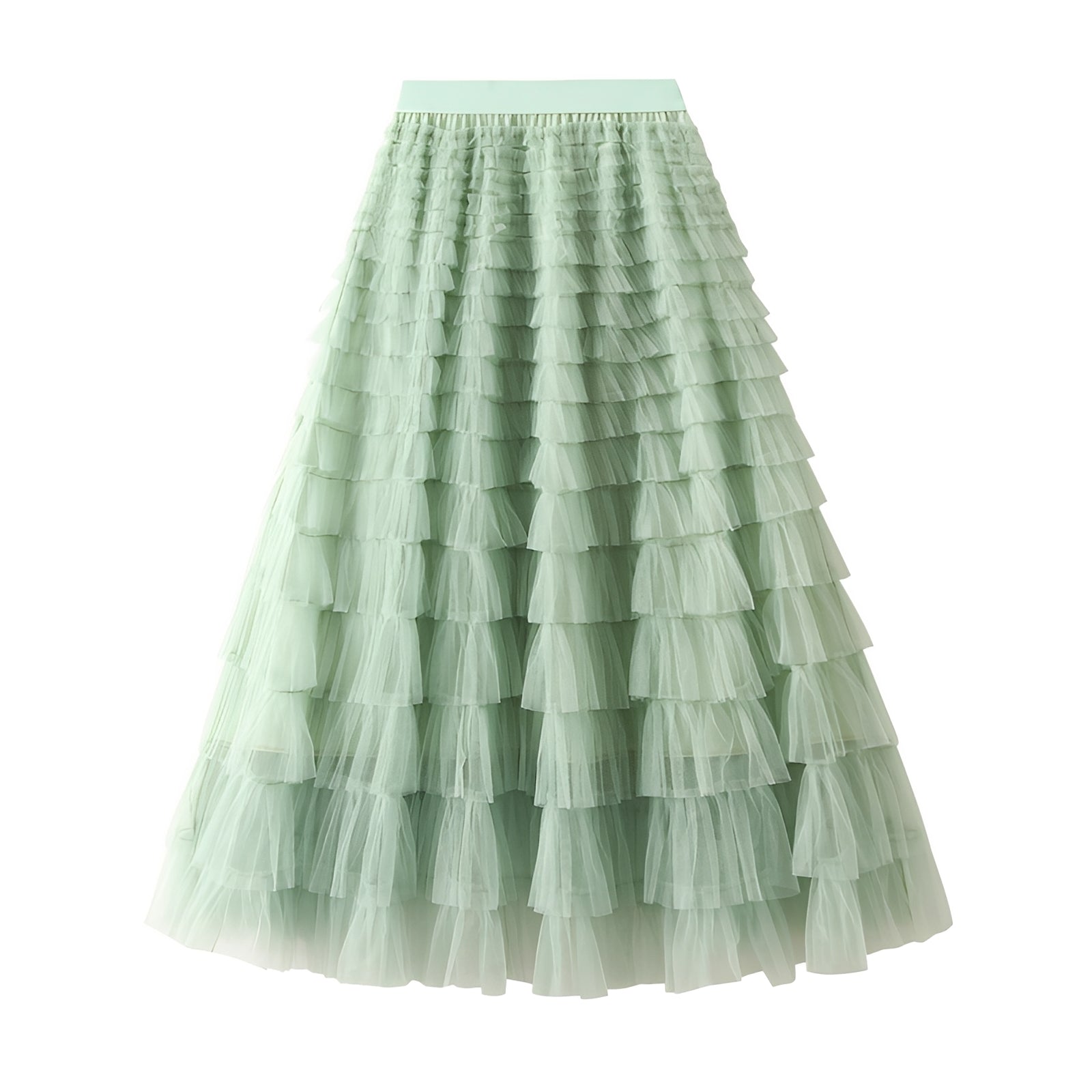 Nastia - Trendy A-line Skirt with Ruffles