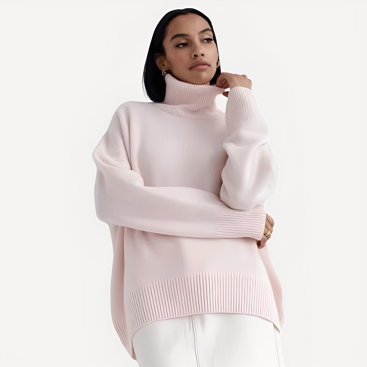 Margery - Χαλαρός Πουλόβερ με Ψηλό Κολάρο για Γυναίκες