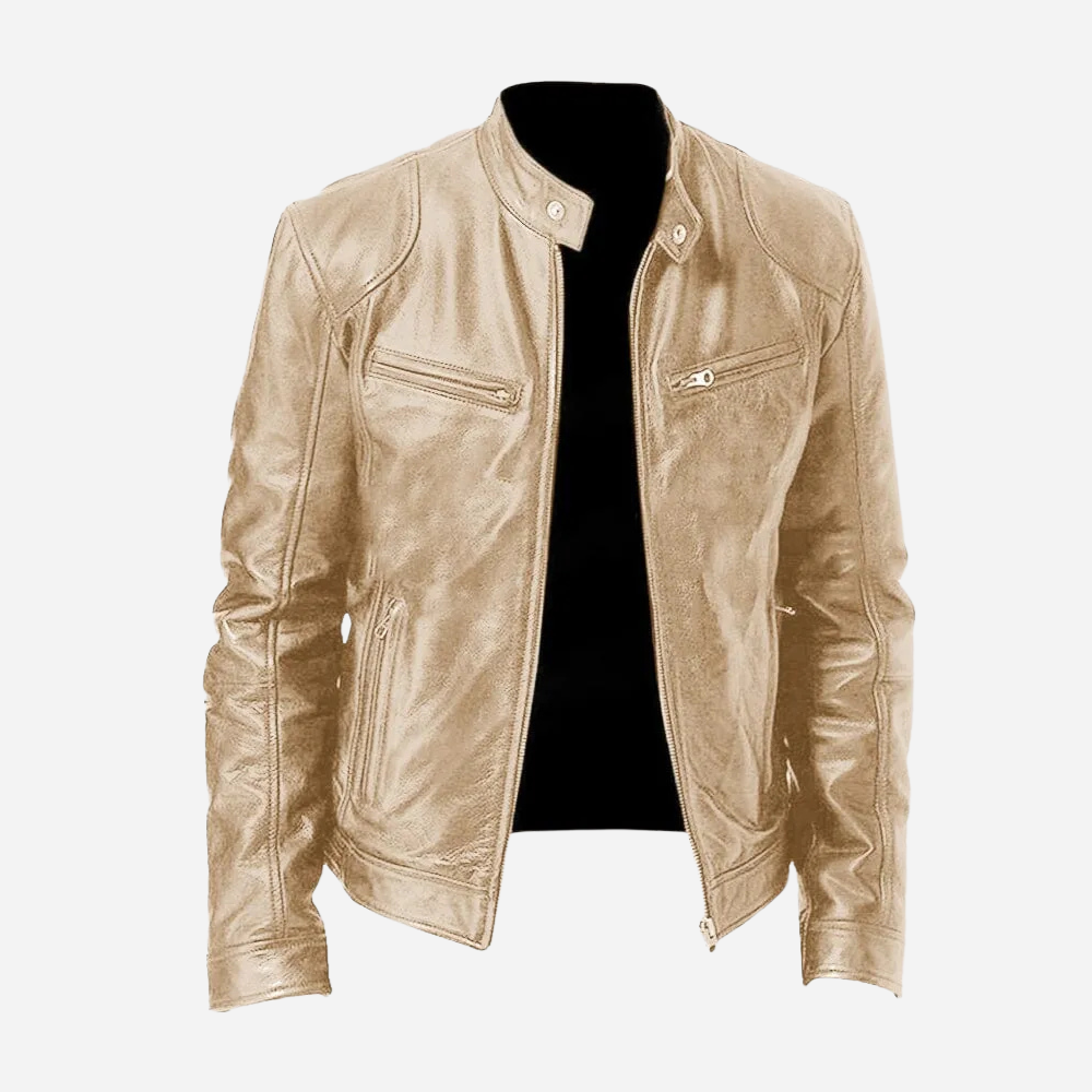 Norris - Casual and Fitted Men's Leather Jacket