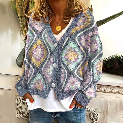 Nydia - Καθημερινό, μαλακό πουλόβερ με εκτύπωμα για γυναίκες