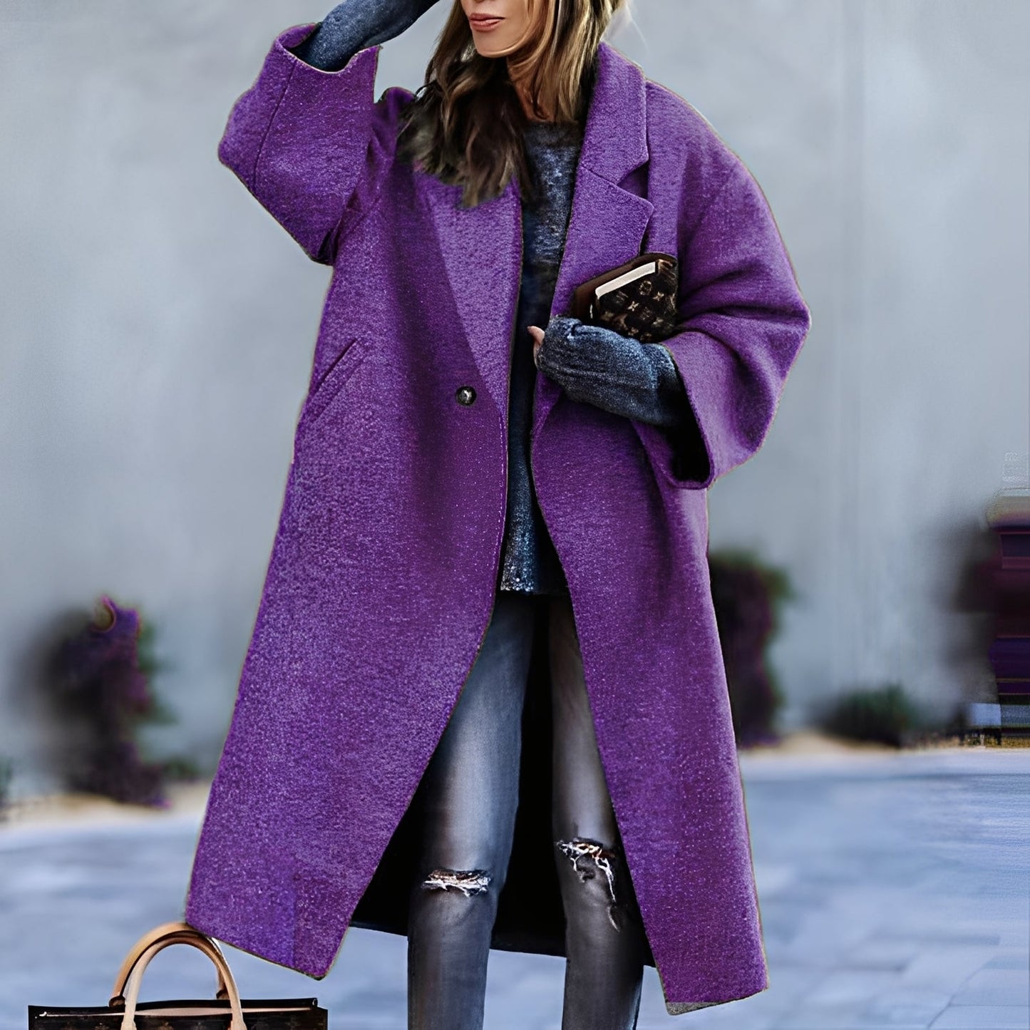 Haylie - Ένα κομψό, κλασικό, χαλαρό παλτό για γυναίκες