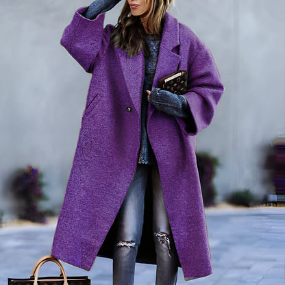 Haylie - Ένα κομψό, κλασικό, χαλαρό παλτό για γυναίκες
