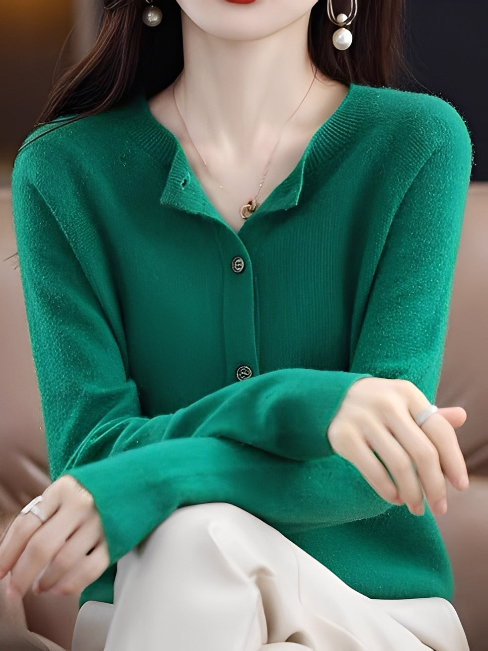 Arabella - Χαλαρός, χαλαρά κομμένος μάλλινος πουλόβερ για γυναίκες