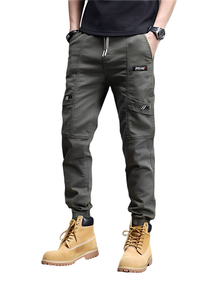 Alvin - Στιλάτο Ελαστικό Παντελόνι Τζόκινγκ με Κορδόνι για Άνδρες