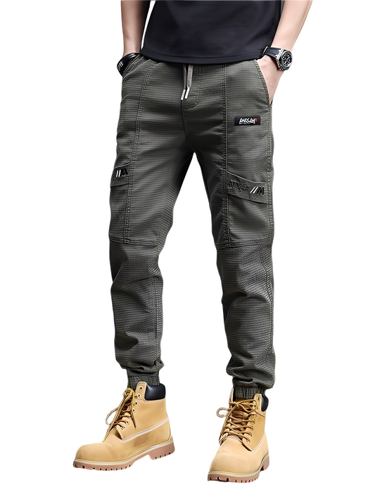 Alvin - Στιλάτο Ελαστικό Παντελόνι Τζόκινγκ με Κορδόνι για Άνδρες