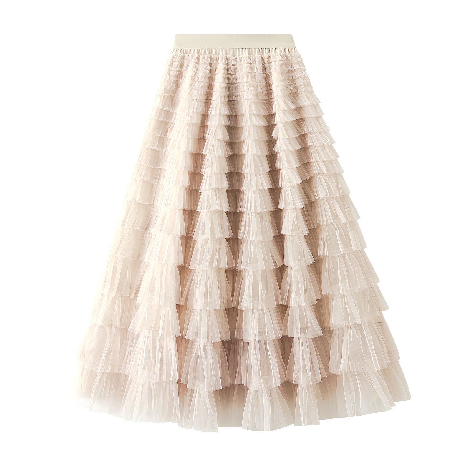 Nastia - Trendy A-line Skirt with Ruffles