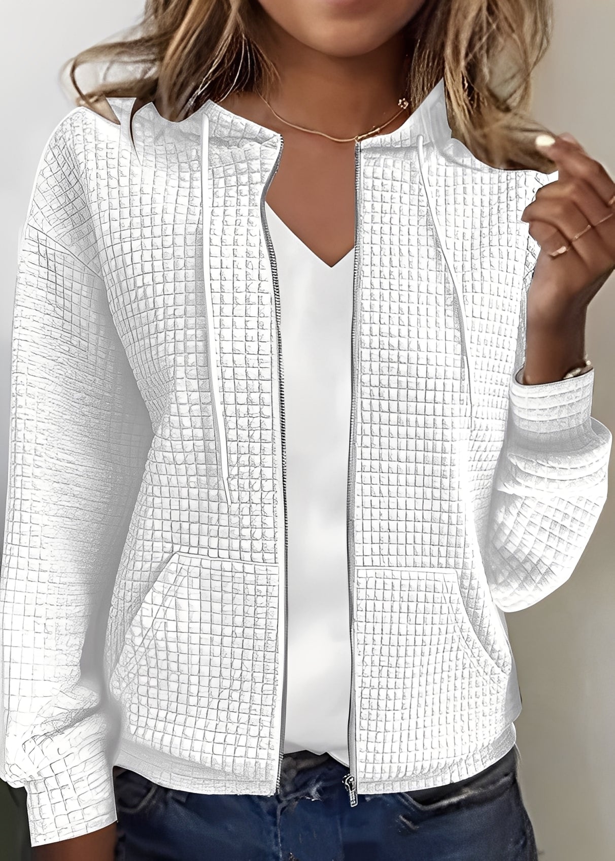 Katherine - Στιλάτος Cardigan με Κουκούλα και Τσέπες για Γυναίκες