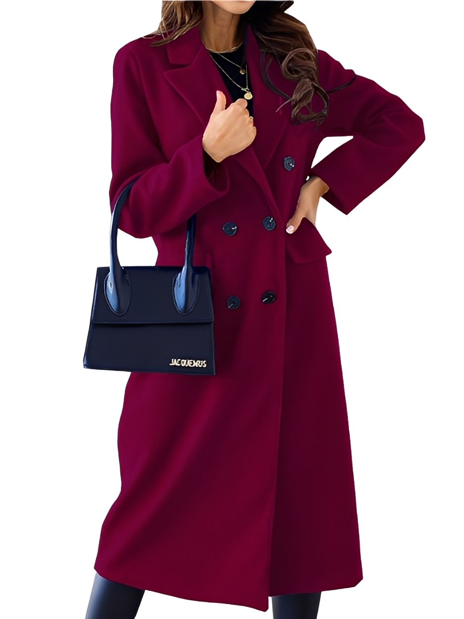 Jocelin - Elegant and warm double wool coat for women