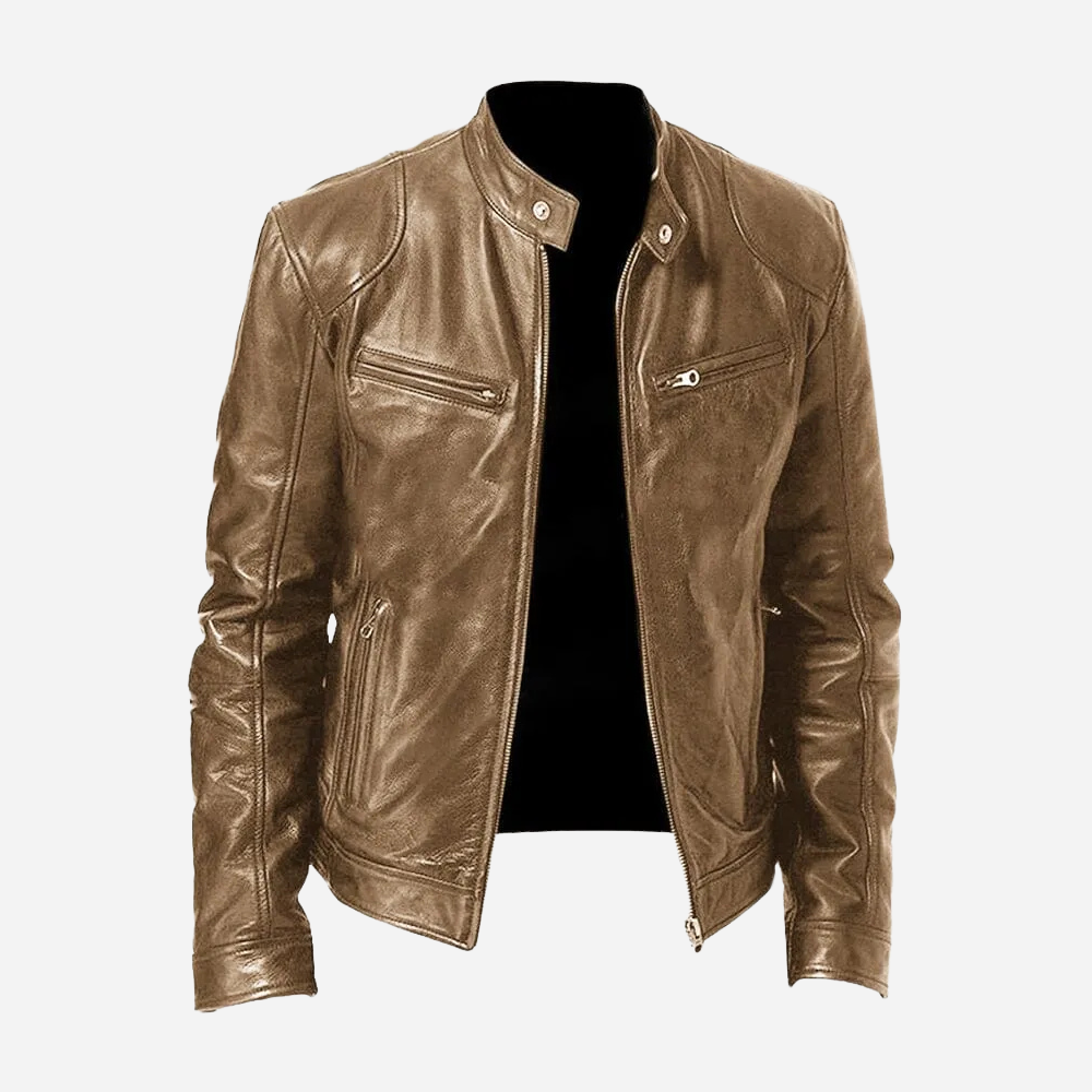 Norris - Casual and Fitted Men's Leather Jacket