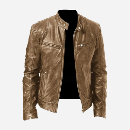 Norris - Casual and Fitted Men's Leather Jacket