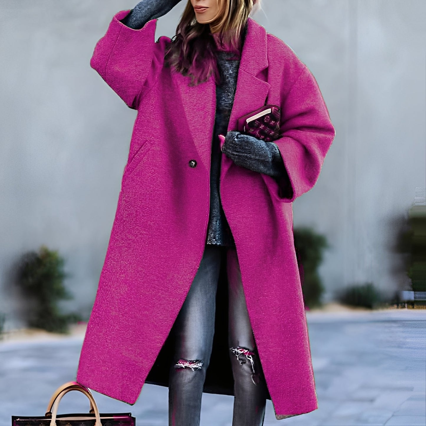 Haylie - Ένα κομψό, κλασικό, χαλαρό παλτό για γυναίκες