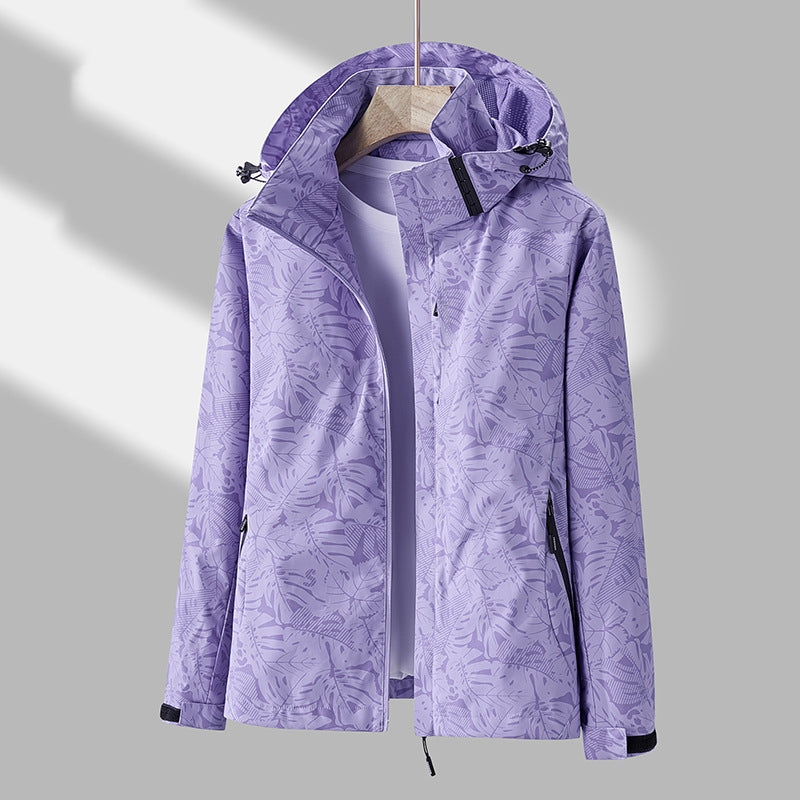 Emmaline - Stylish printed outdoor jacket with hood for women