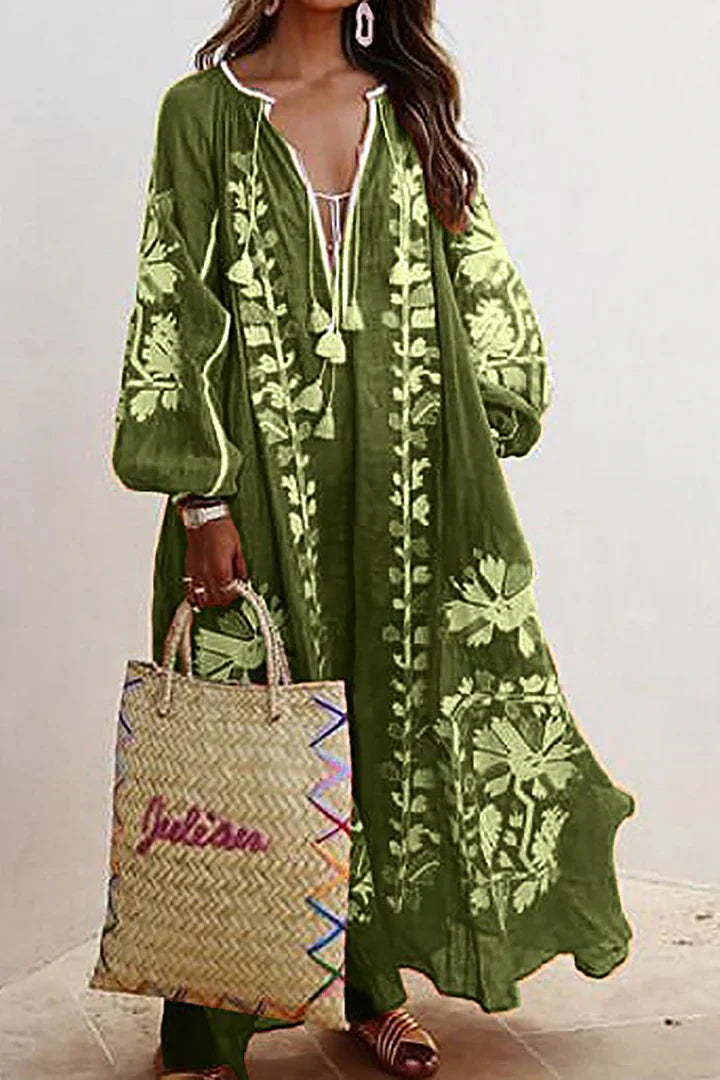 Nelia - Bohemian Floral Summer Dress Breezy