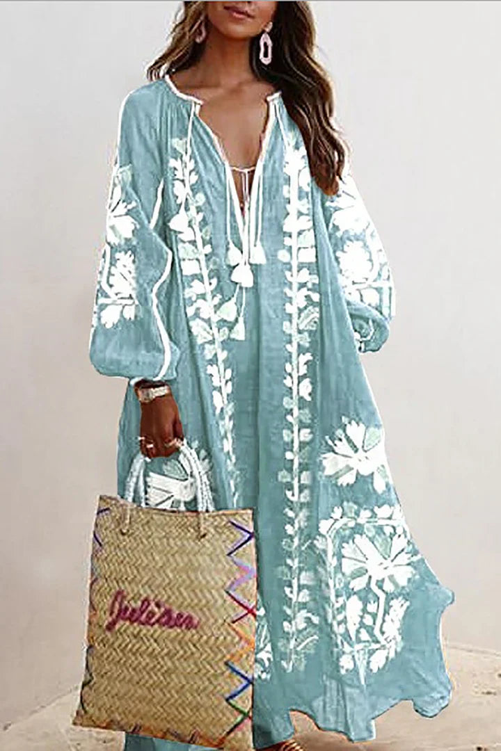 Nelia - Bohemian Floral Summer Breezy Dress