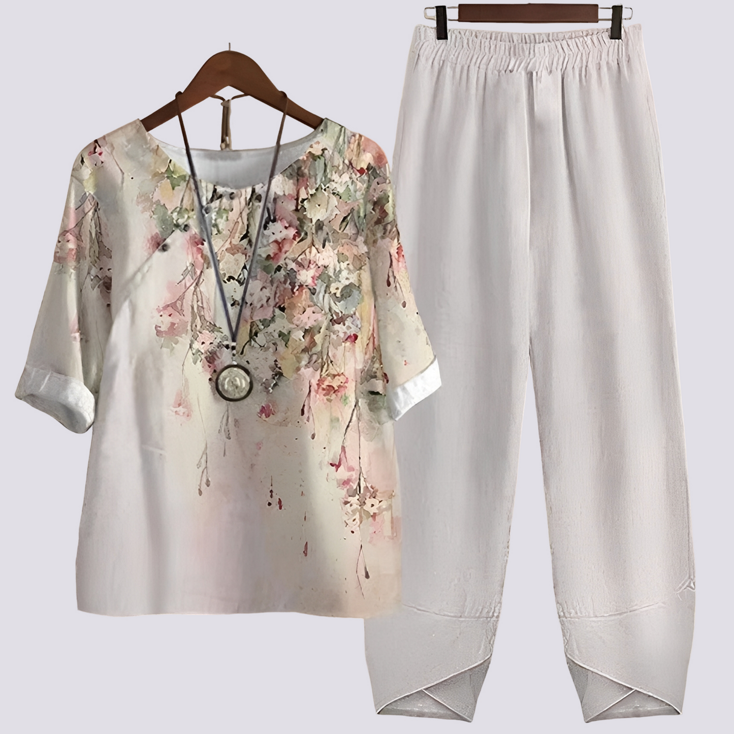 Jodie - Stylish, comfortable set with print for women