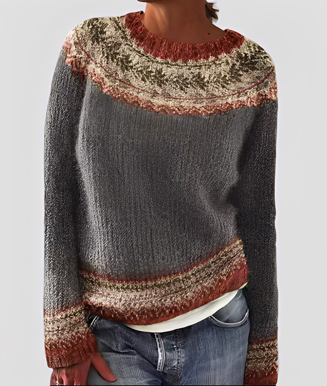 Christal - Κομψό, χαλαρά κομμένο μάλλινο πουλόβερ για γυναίκες