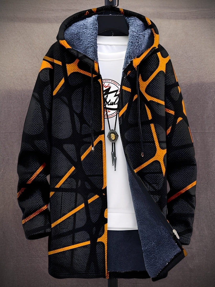 Trenton - Στιλάτη τυπωμένη ζακέτα με κουκούλα για άνδρες