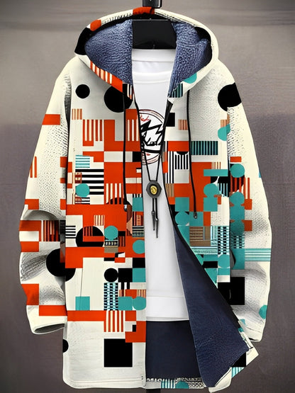 Trenton - Στιλάτη τυπωμένη ζακέτα με κουκούλα για άνδρες