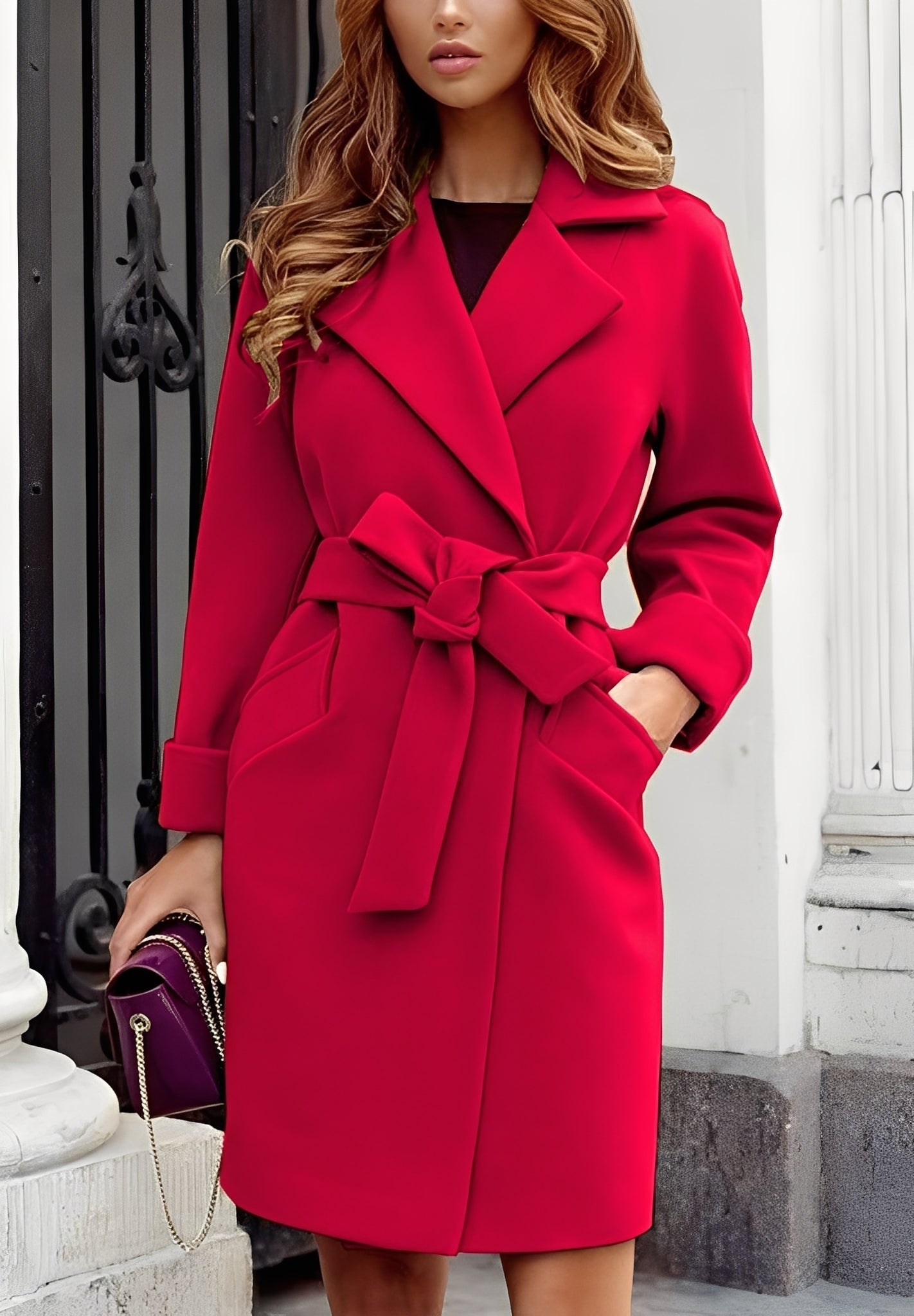 Valary - Stylish, elegant cashmere wool coat for women