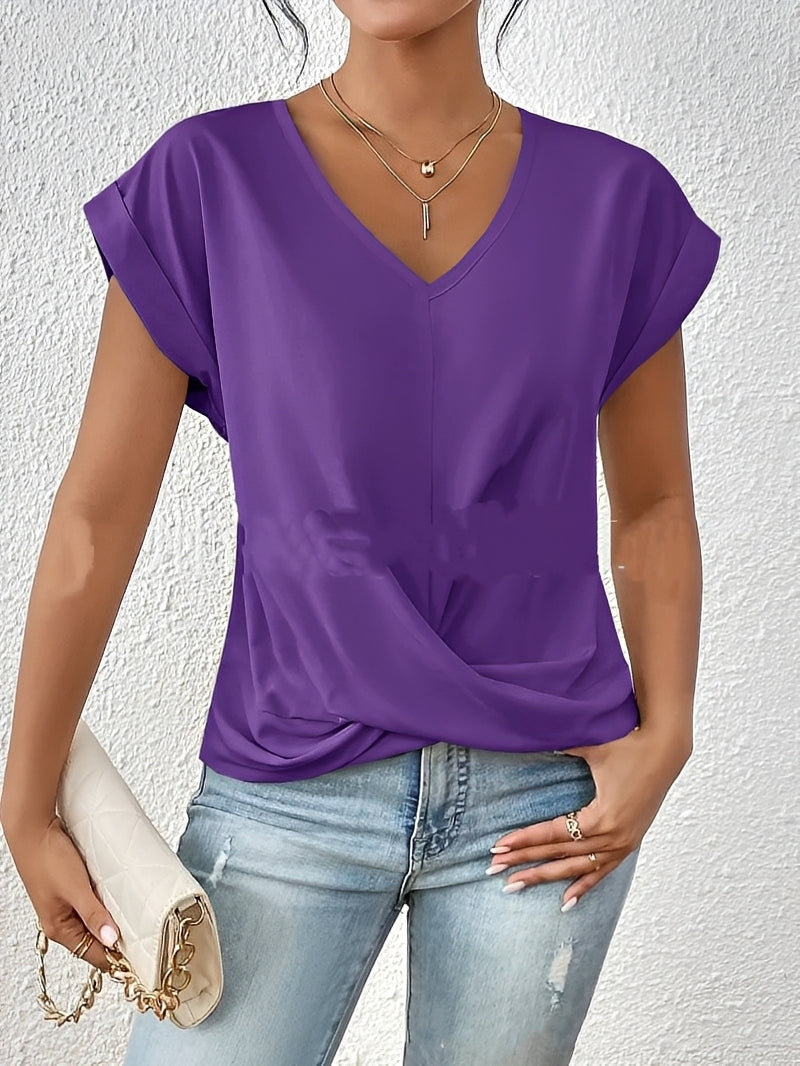 Lucie – Women's V-neck shirt – for everyday wear