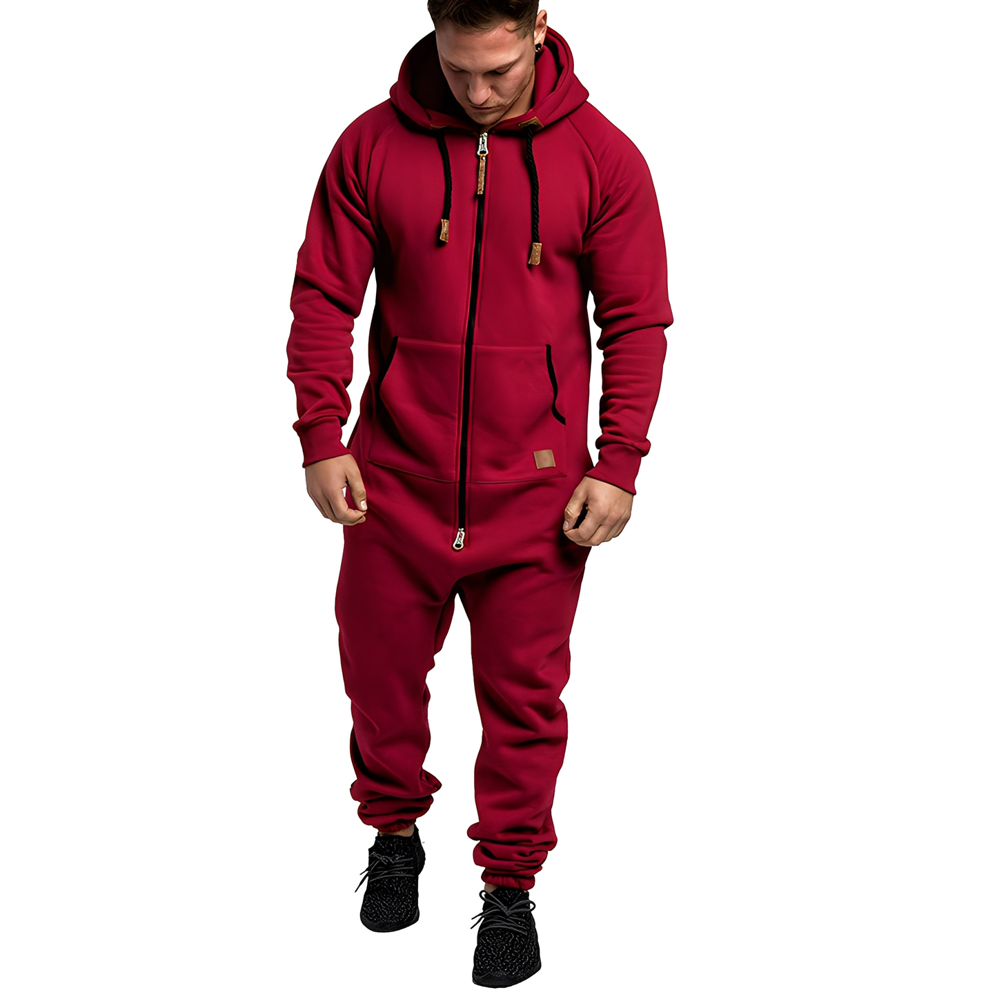 Benson - Relaxed Fleece Jumpsuit with Hood for Men