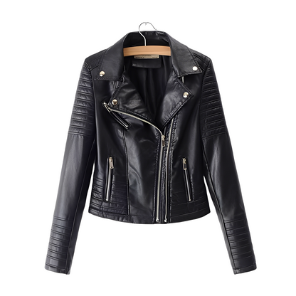 Cherie - Stylish, slim leather jacket for women
